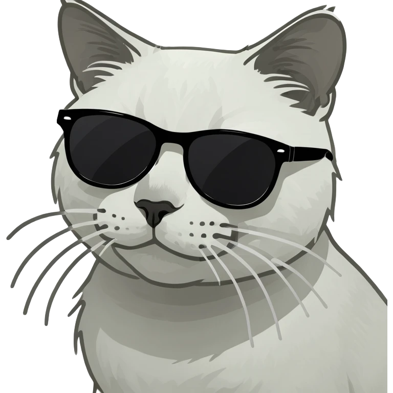 Cat with sunglasses emoji