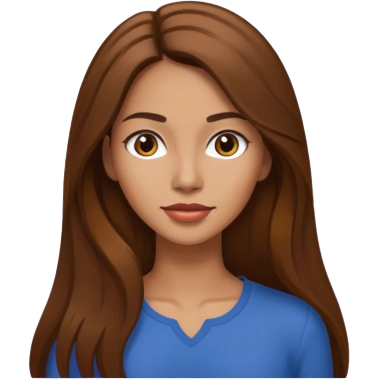 A tall, slender Latina with long brown hair emoji