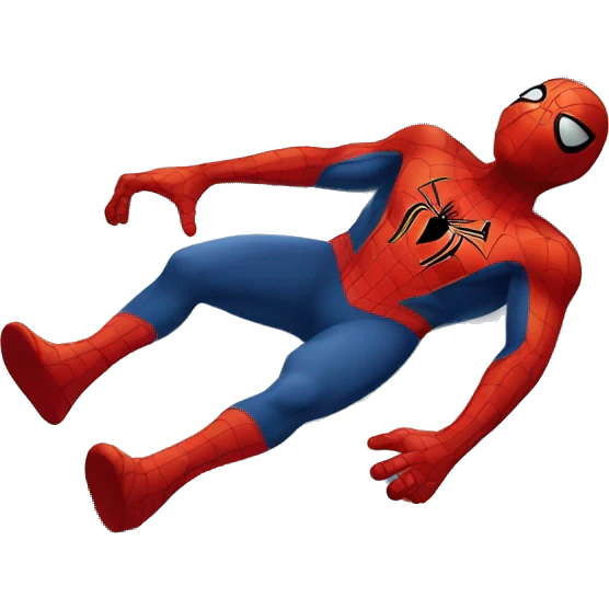 spiderman sleeping on a bed emoji