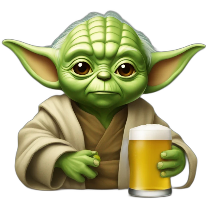Yoda boit une bière  emoji