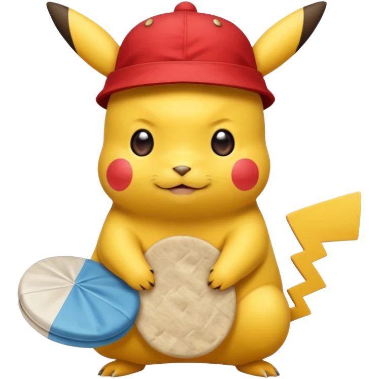 génère moi un Pikachu avec des papillotes et une kippa emoji