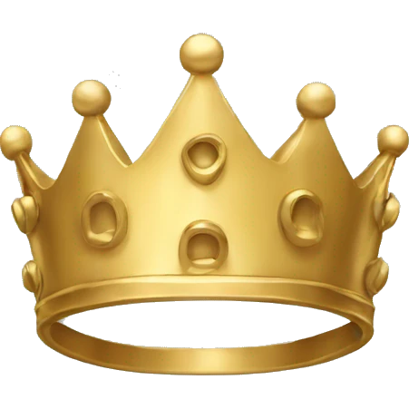 Simple gold crown with no jewels emoji