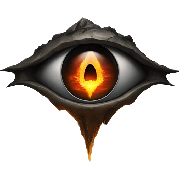 eye of sauron ontop of Barad-dûr emoji