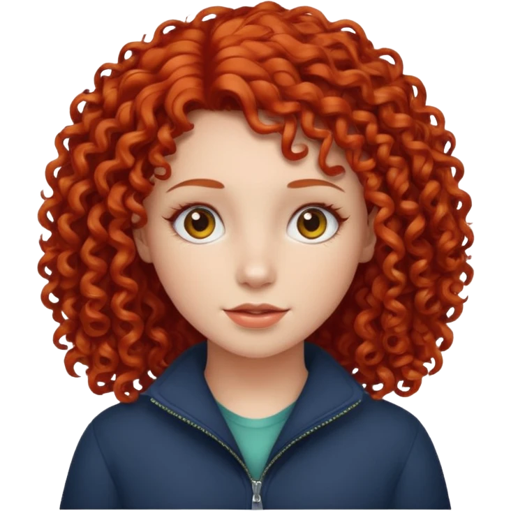 Red curly headed girl emoji