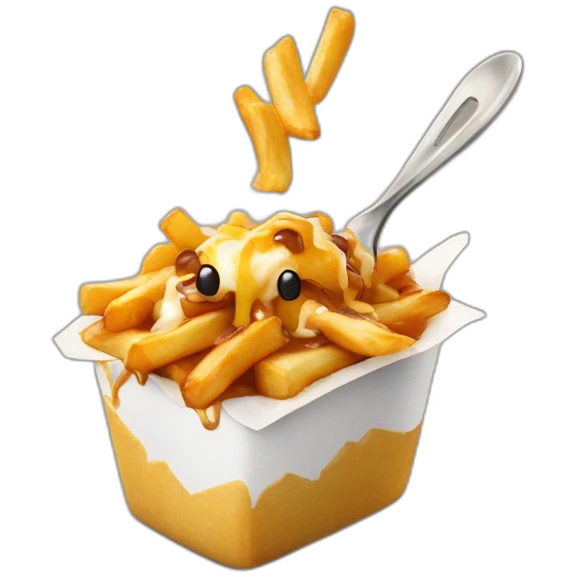 Poutine qui mange une poutine  emoji
