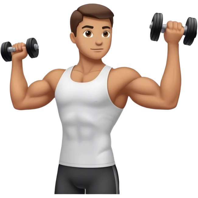 guy how to do bicep curls emoji