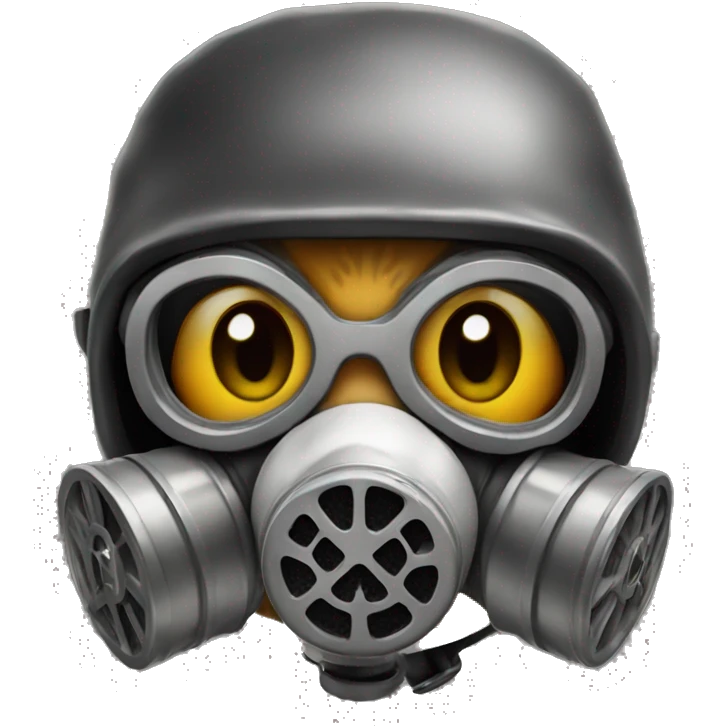 Kitty with Gas Mask emoji