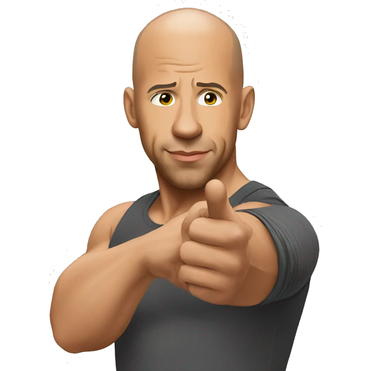 Vin Diesel pointing  emoji