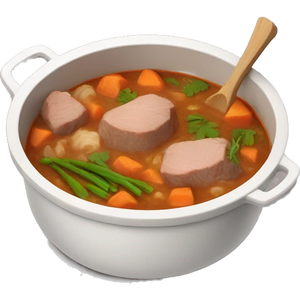 No vegetable, only Lamb stew in a pot emoji