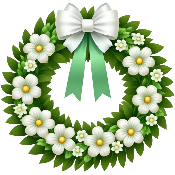 funeral wreath with ribbon emoji