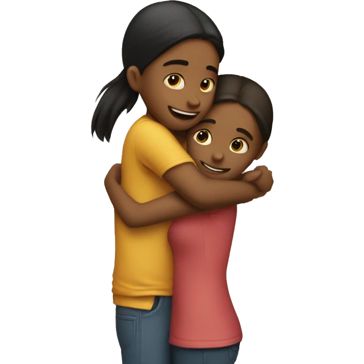 Girl and a boy hugging  emoji