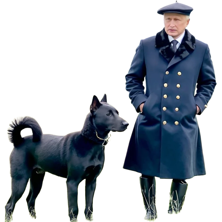 Морда черно-белого русского кокер спаниеля. Собака. emoji