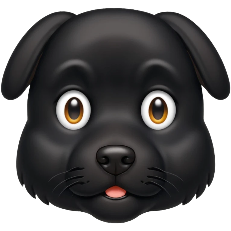 Black dog with one eye emoji