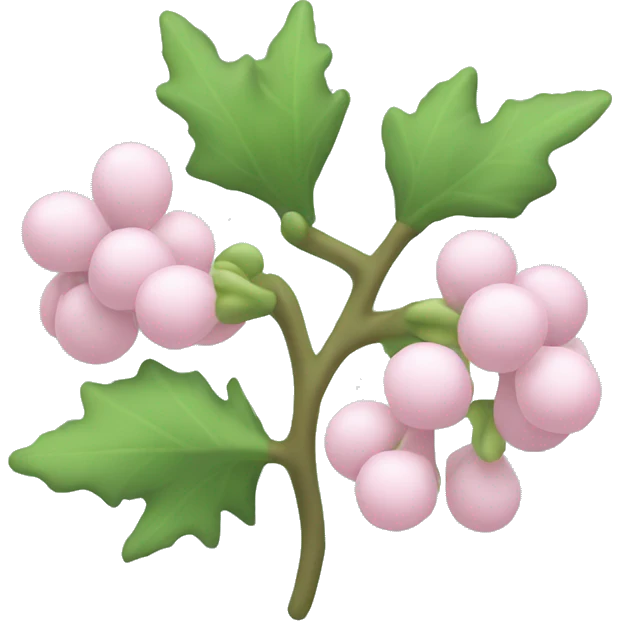 a pastel color mistletoe emoji