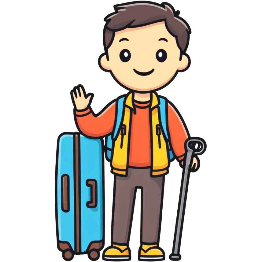 Happy birthday tour guide emoji