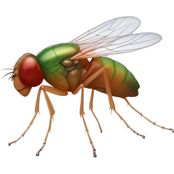 Drosophila melanogaster, mosca de la fruta  emoji