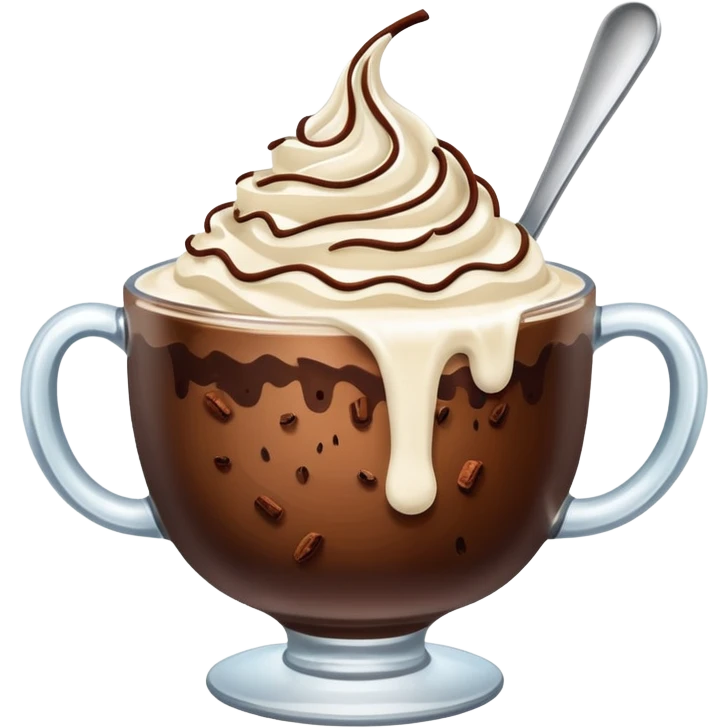 Ice Cacao with whipping cream  emoji