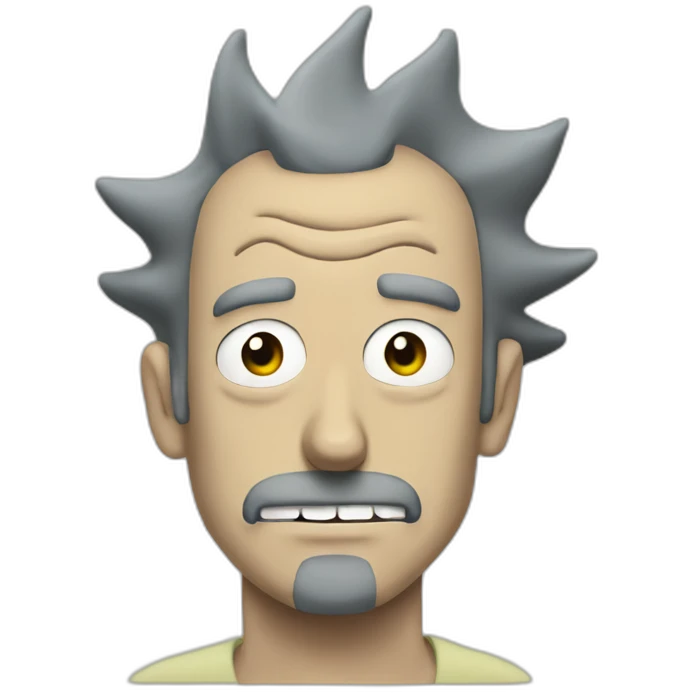 Tattooed man style Rick and Morty emoji