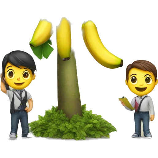 Banana tree and students  emoji