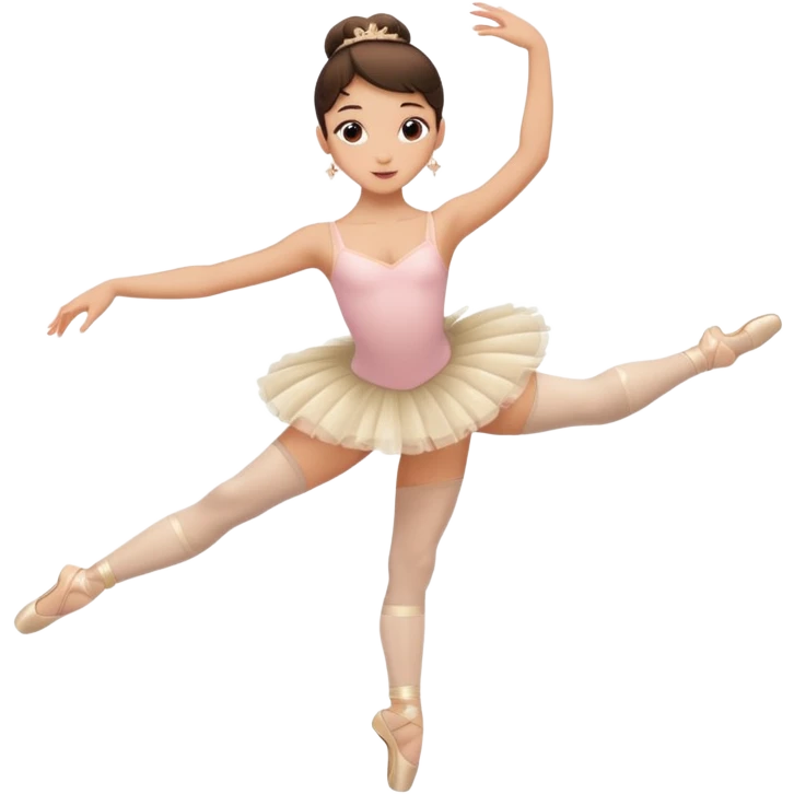 Swan lake ballet brunette arabesque  emoji