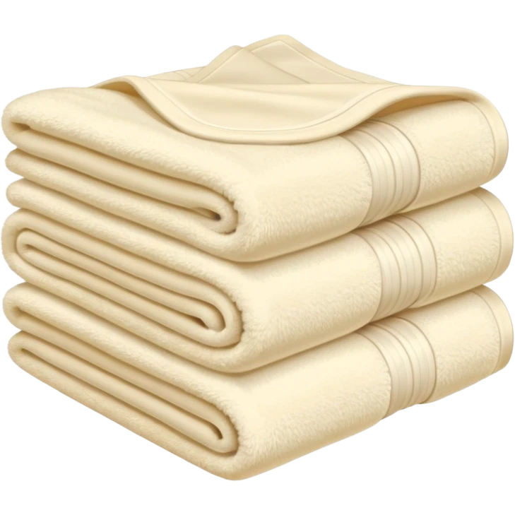 cozy cream stacked towels  emoji