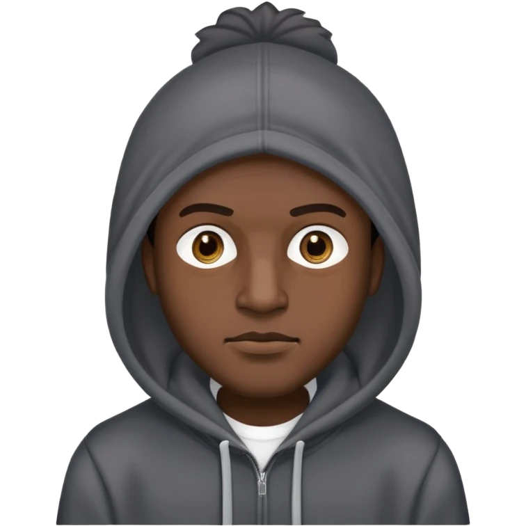 Man with New era hood and big heads emoji