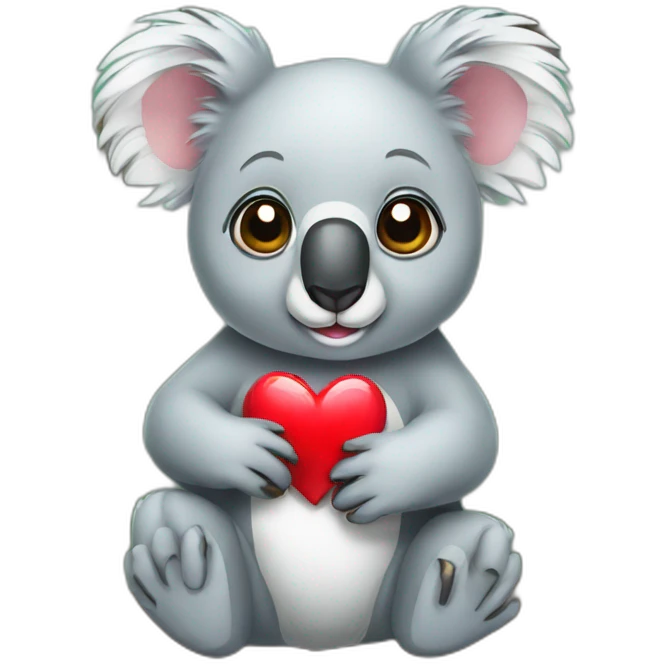 Koala with heart emoji