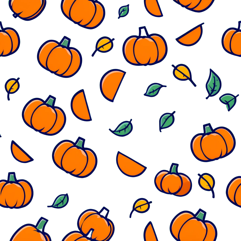 fall season with pumpkins, falling leaves, warm colors emoji