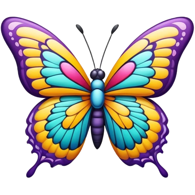 Emoji with butterfly emoji