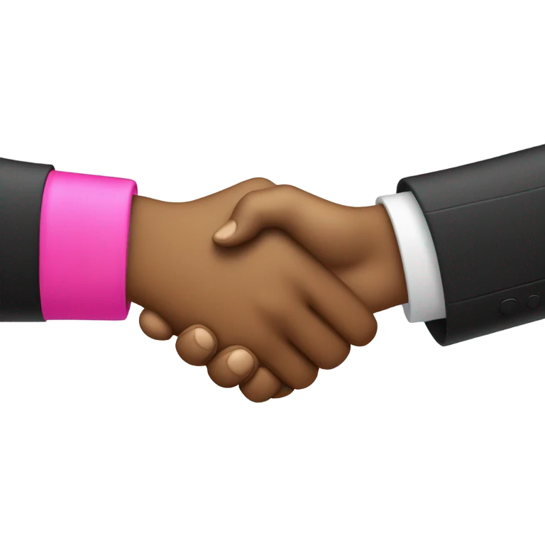 Handshake hot pink sleeves emoji