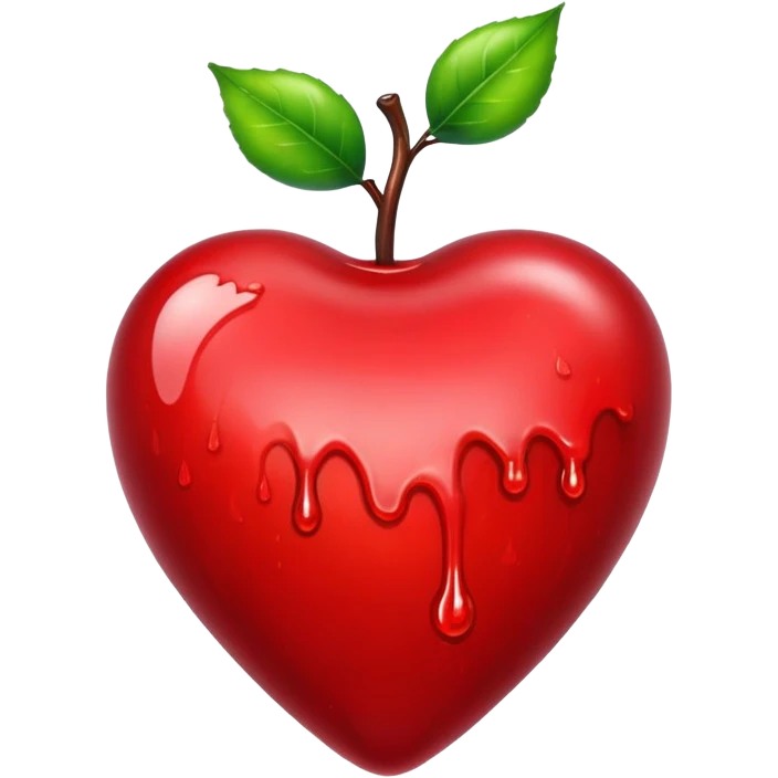 poison apple heart emoji
