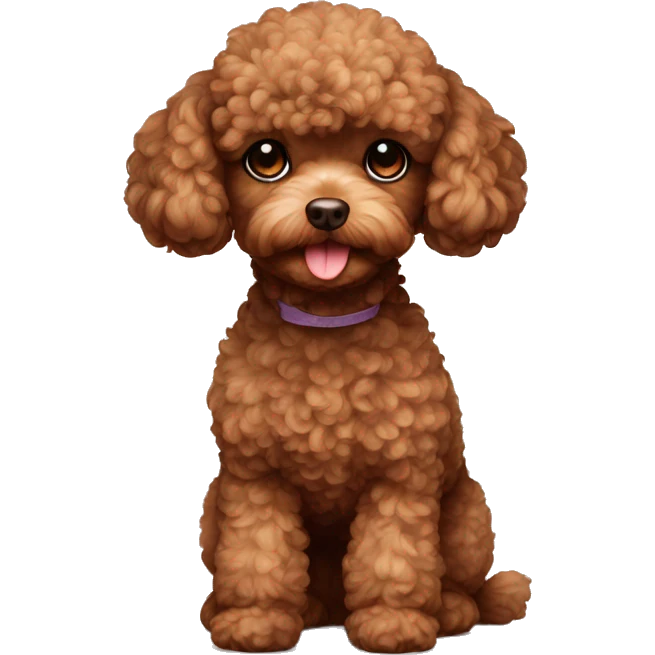 Toy poodle,brown emoji