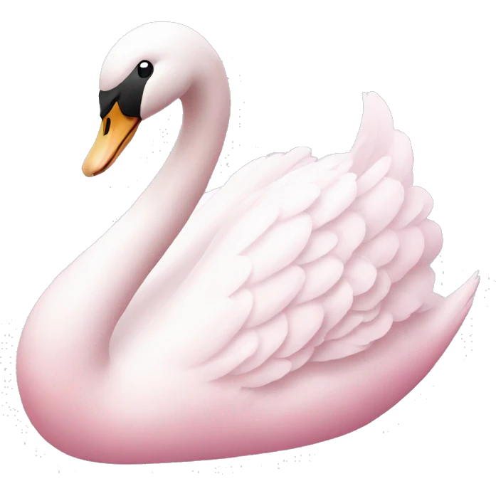 pastel pink swan  emoji