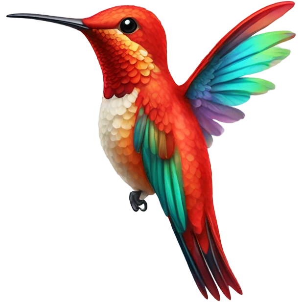 Happy red hummingbird  emoji