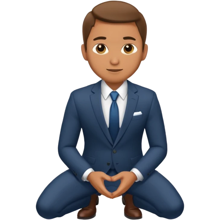 man kneeling and asking for marriage emoji
