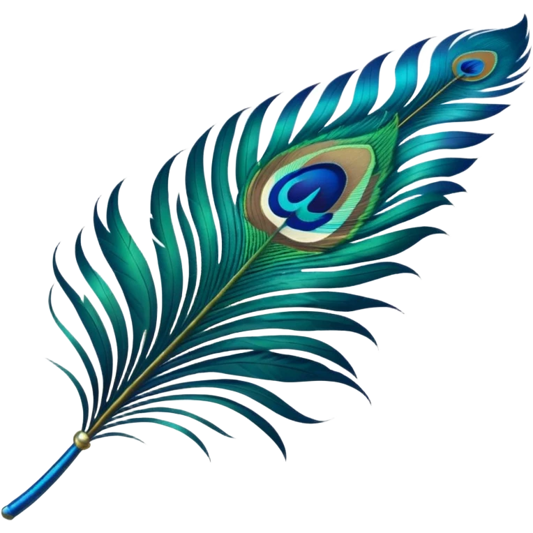Peacock Feather leaf similar like this emoji