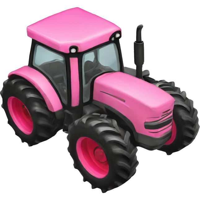 Pink tractor  emoji