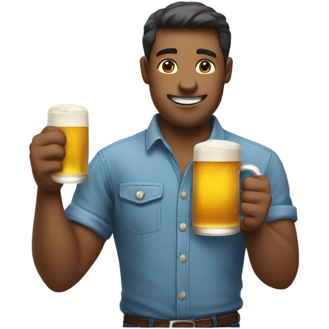 male in shirt meme photo drinking beer emoji
