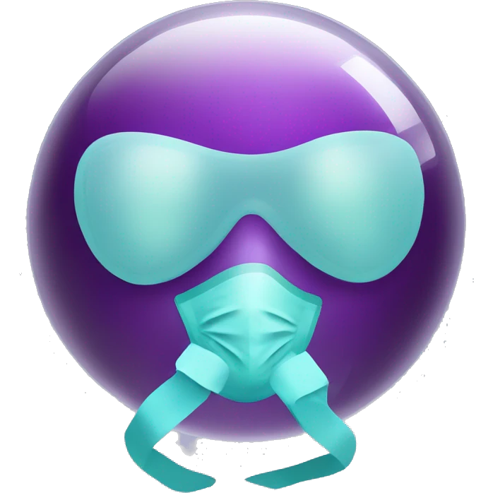 Crystal Ball with a mask for surgery predictions emoji
