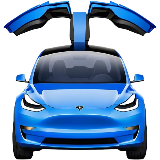 Tesla Model Y - Tesla (Model Year: 2022) (Iconic colour: Blue) emoji