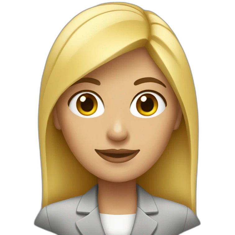 Mujer rubia empresaria emoji