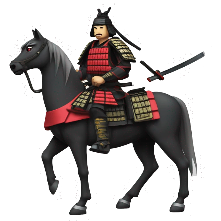 shogun samurai on wild wolf emoji