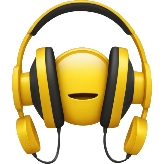 yellow headphones emoji