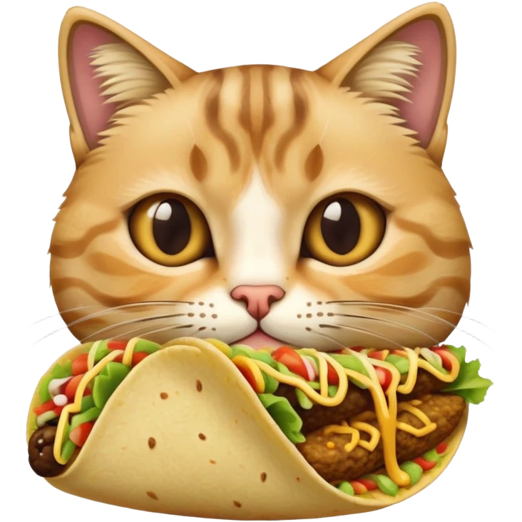 cat eating tacobell emoji
