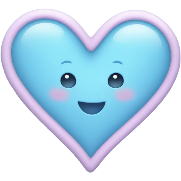pastel blue heart emoji