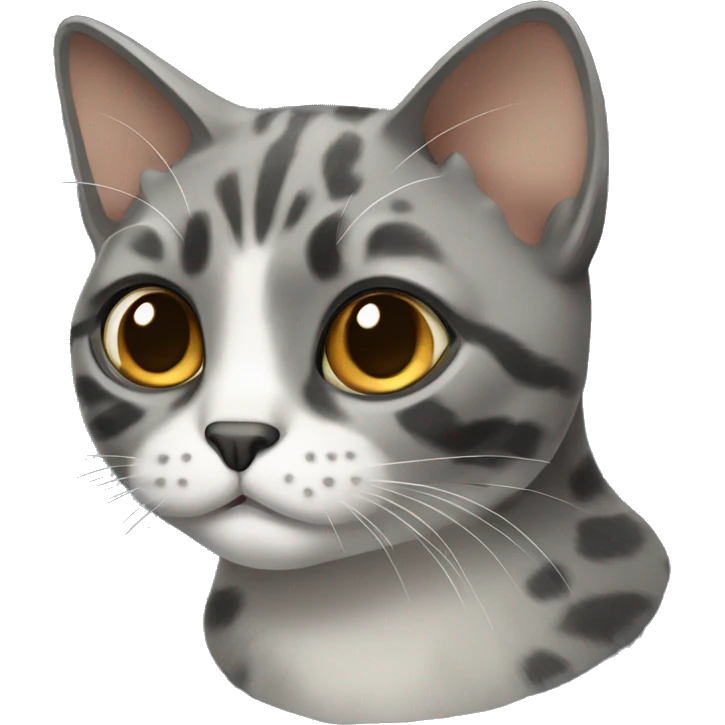 Grey tortoiseshell cat  emoji