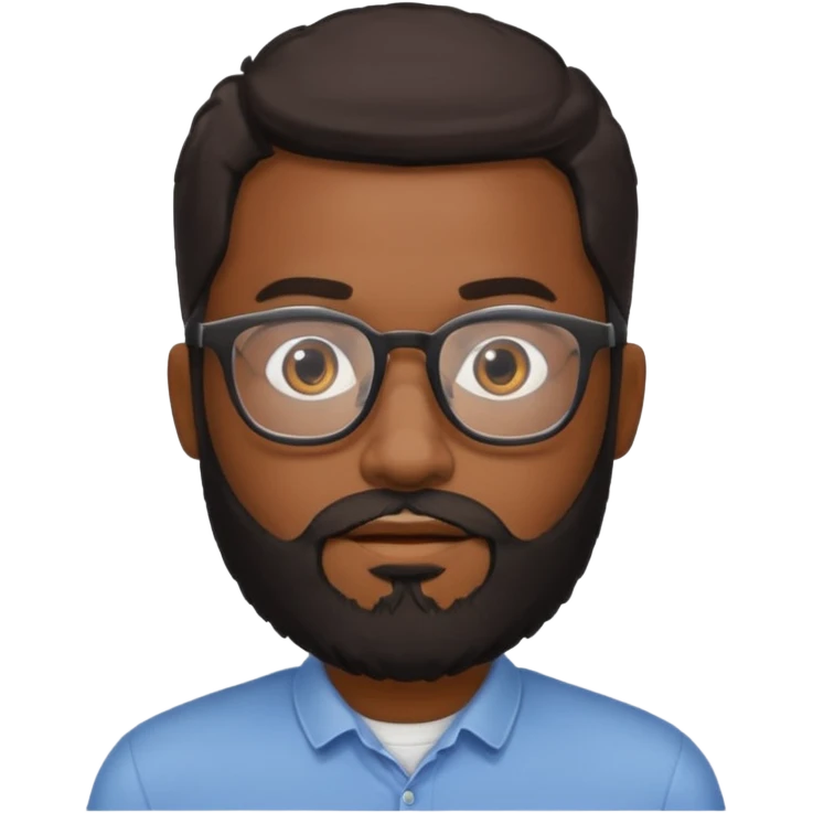 black bearded man with eyeglass emoji