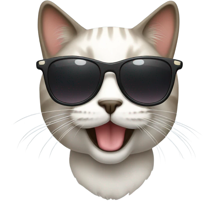 Cat with sunglasses emoji