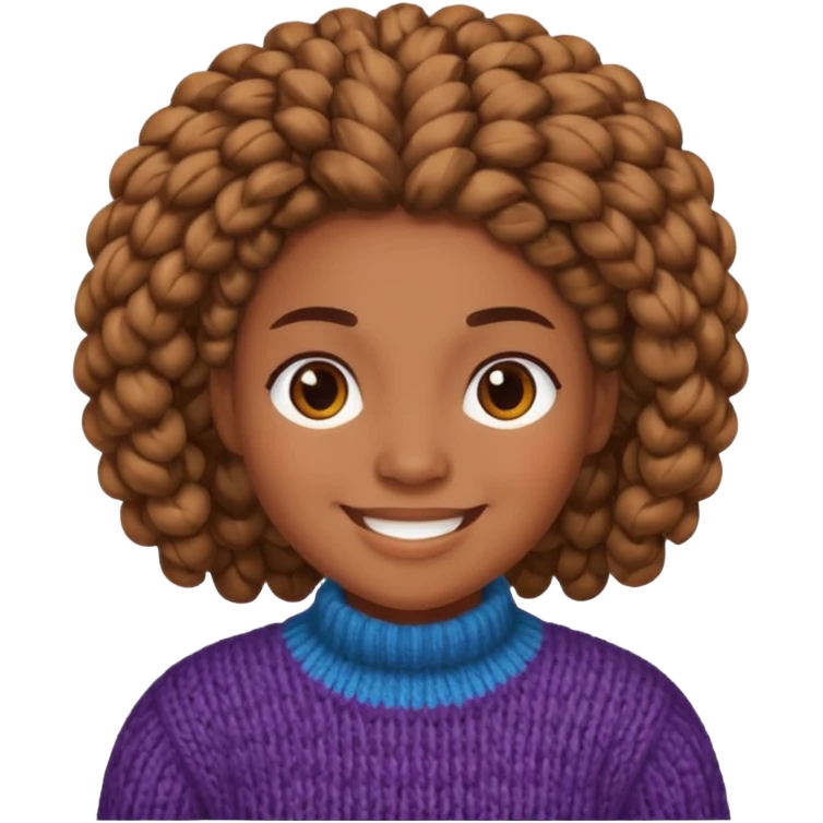 Knitted hair  emoji