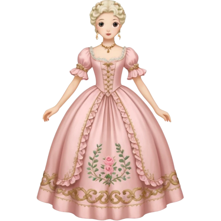 rococo pale pink dress emoji